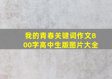 我的青春关键词作文800字高中生版图片大全