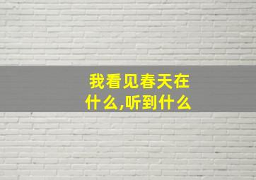 我看见春天在什么,听到什么