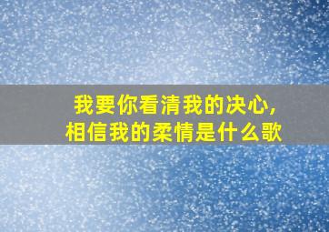 我要你看清我的决心,相信我的柔情是什么歌