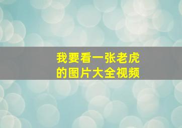 我要看一张老虎的图片大全视频