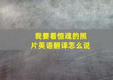 我要看惊魂的照片英语翻译怎么说