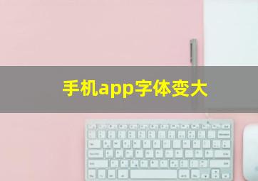 手机app字体变大