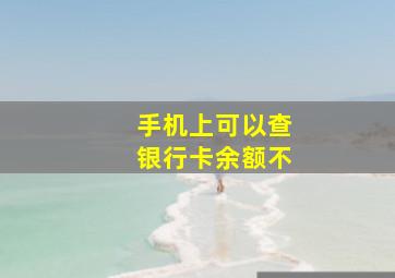 手机上可以查银行卡余额不