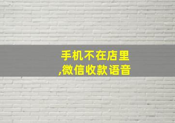 手机不在店里,微信收款语音