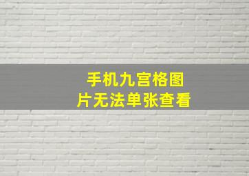 手机九宫格图片无法单张查看