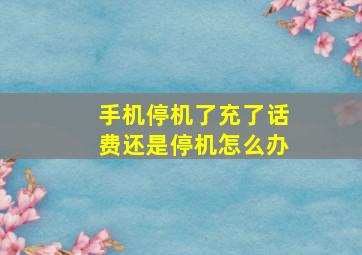 手机停机了充了话费还是停机怎么办