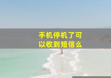 手机停机了可以收到短信么