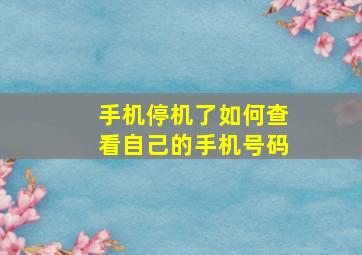 手机停机了如何查看自己的手机号码