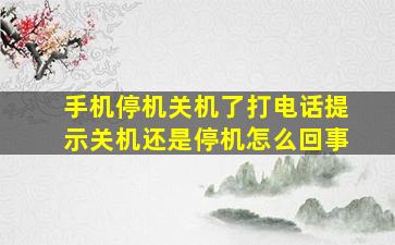 手机停机关机了打电话提示关机还是停机怎么回事