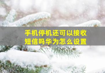 手机停机还可以接收短信吗华为怎么设置