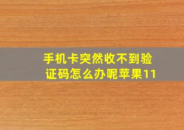 手机卡突然收不到验证码怎么办呢苹果11