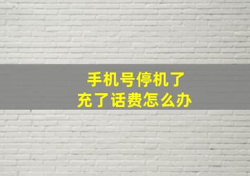 手机号停机了充了话费怎么办