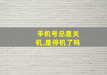 手机号总是关机,是停机了吗