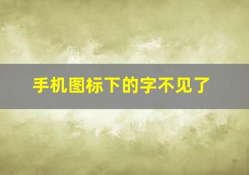 手机图标下的字不见了