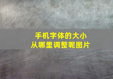 手机字体的大小从哪里调整呢图片