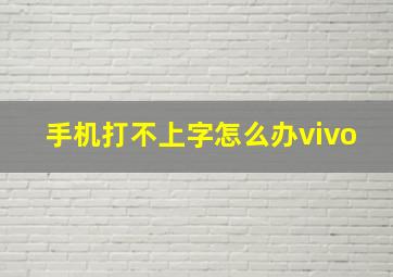 手机打不上字怎么办vivo