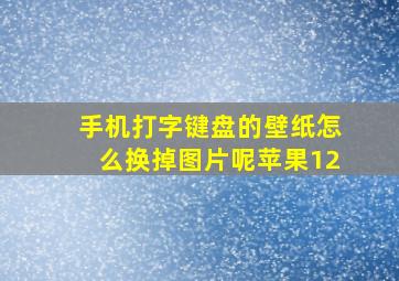 手机打字键盘的壁纸怎么换掉图片呢苹果12