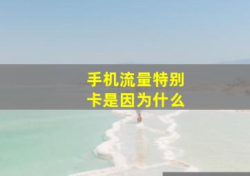 手机流量特别卡是因为什么