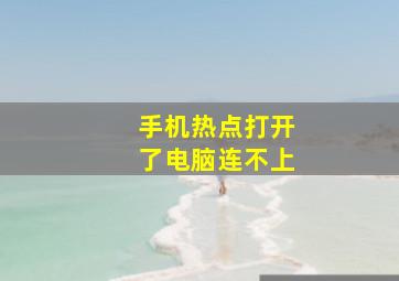 手机热点打开了电脑连不上