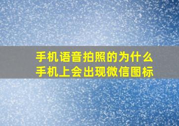 手机语音拍照的为什么手机上会出现微信图标