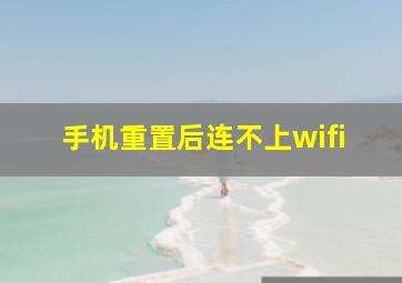 手机重置后连不上wifi