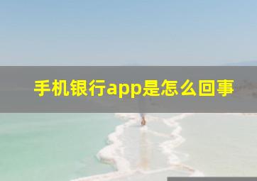 手机银行app是怎么回事