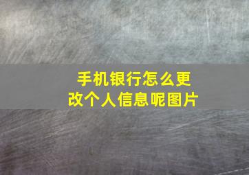 手机银行怎么更改个人信息呢图片