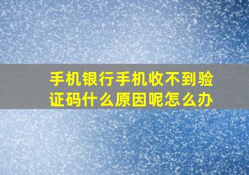 手机银行手机收不到验证码什么原因呢怎么办