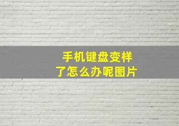 手机键盘变样了怎么办呢图片