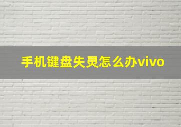 手机键盘失灵怎么办vivo