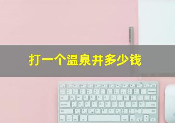 打一个温泉井多少钱