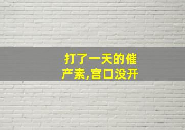 打了一天的催产素,宫口没开