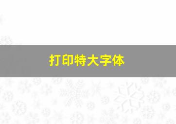 打印特大字体