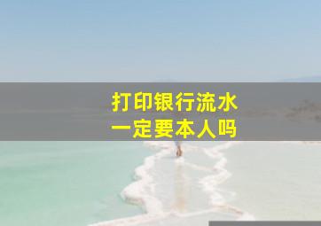 打印银行流水一定要本人吗