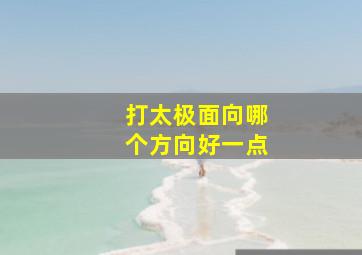 打太极面向哪个方向好一点