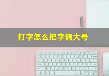 打字怎么把字调大号