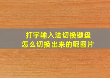 打字输入法切换键盘怎么切换出来的呢图片