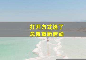 打开方式选了总是重新启动