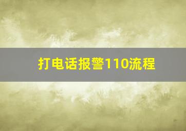 打电话报警110流程