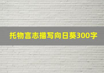 托物言志描写向日葵300字