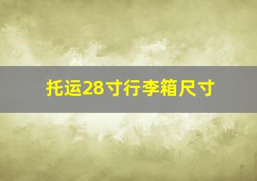 托运28寸行李箱尺寸