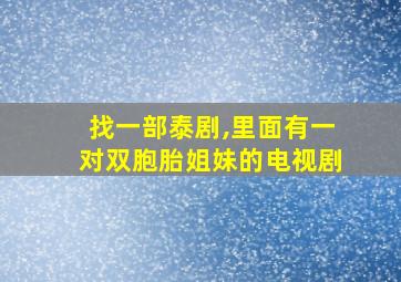 找一部泰剧,里面有一对双胞胎姐妹的电视剧