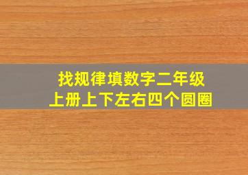 找规律填数字二年级上册上下左右四个圆圈