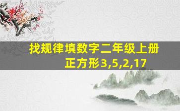 找规律填数字二年级上册正方形3,5,2,17