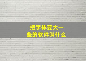 把字体变大一些的软件叫什么