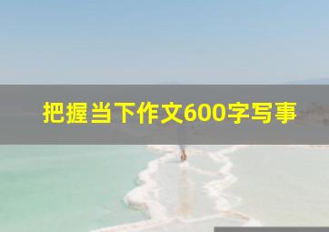 把握当下作文600字写事