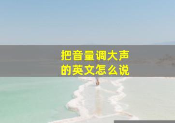 把音量调大声的英文怎么说