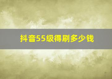 抖音55级得刷多少钱