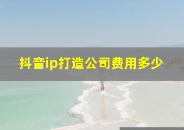 抖音ip打造公司费用多少