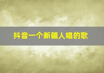 抖音一个新疆人唱的歌